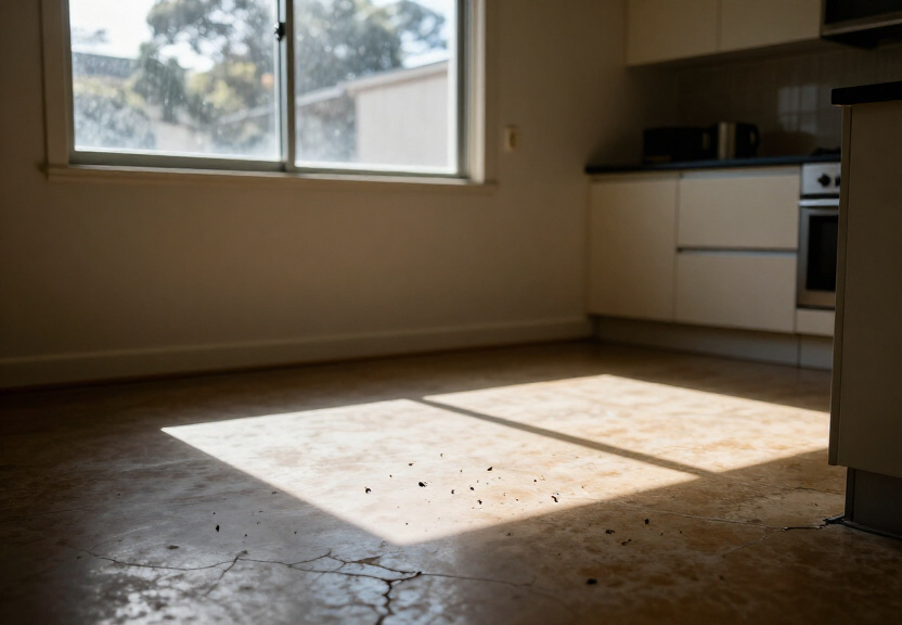 Ant trail in an Oakville kitchen before treatment